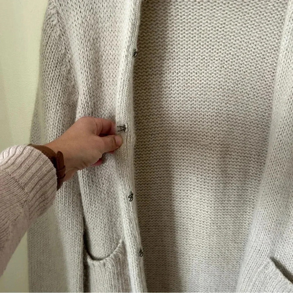 J.Crew Long Alpaca Wool Sweater Cardigan Coat with Pockets - Picture 3 of 10